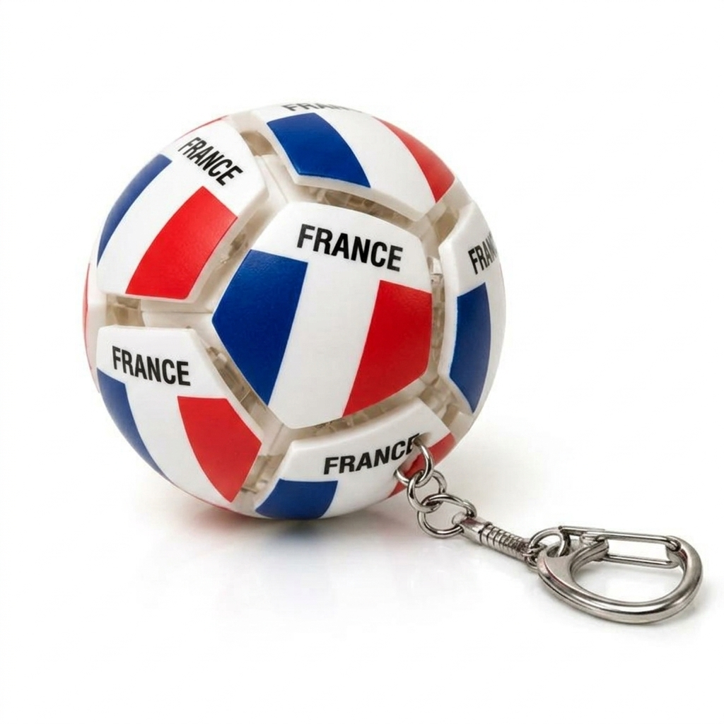 2026 Soccer Flag Soccer Fidget Ball Keychain, 12-Sided Mechanical Clicking Sensory Stress Ball for Adults, Squeeze Stress Relief Balls, Football Key Chain for Keys & Backpack(12 Nation)