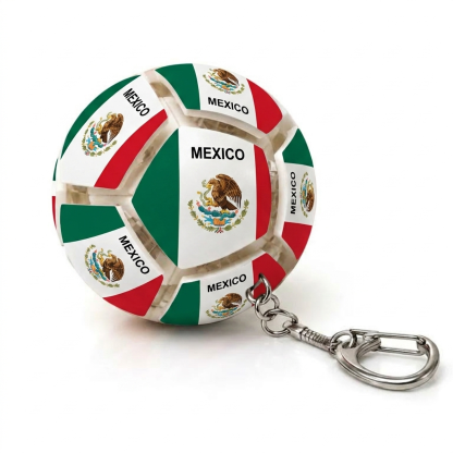 2026 Soccer Flag Soccer Fidget Ball Keychain, 12-Sided Mechanical Clicking Sensory Stress Ball for Adults, Squeeze Stress Relief Balls, Football Key Chain for Keys & Backpack(12 Nation)