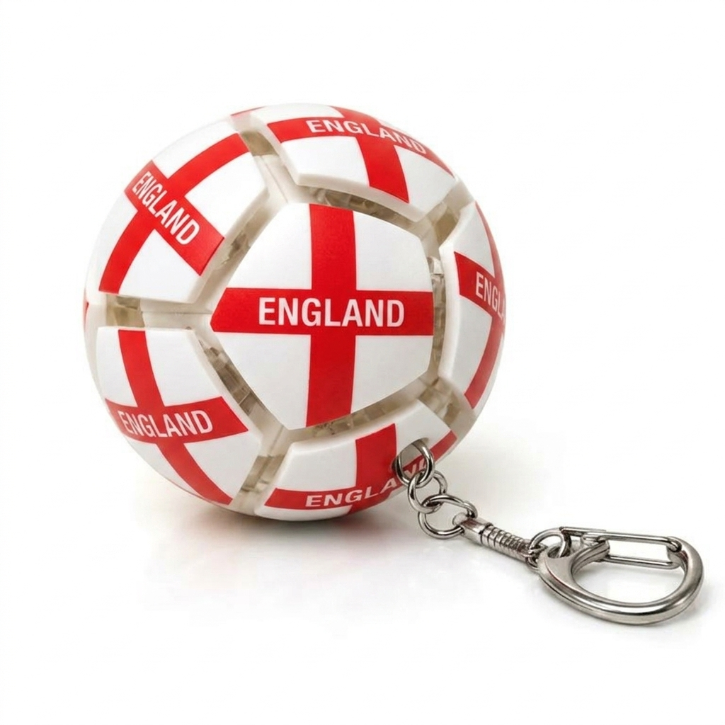 2026 Soccer Flag Soccer Fidget Ball Keychain, 12-Sided Mechanical Clicking Sensory Stress Ball for Adults, Squeeze Stress Relief Balls, Football Key Chain for Keys & Backpack(12 Nation)