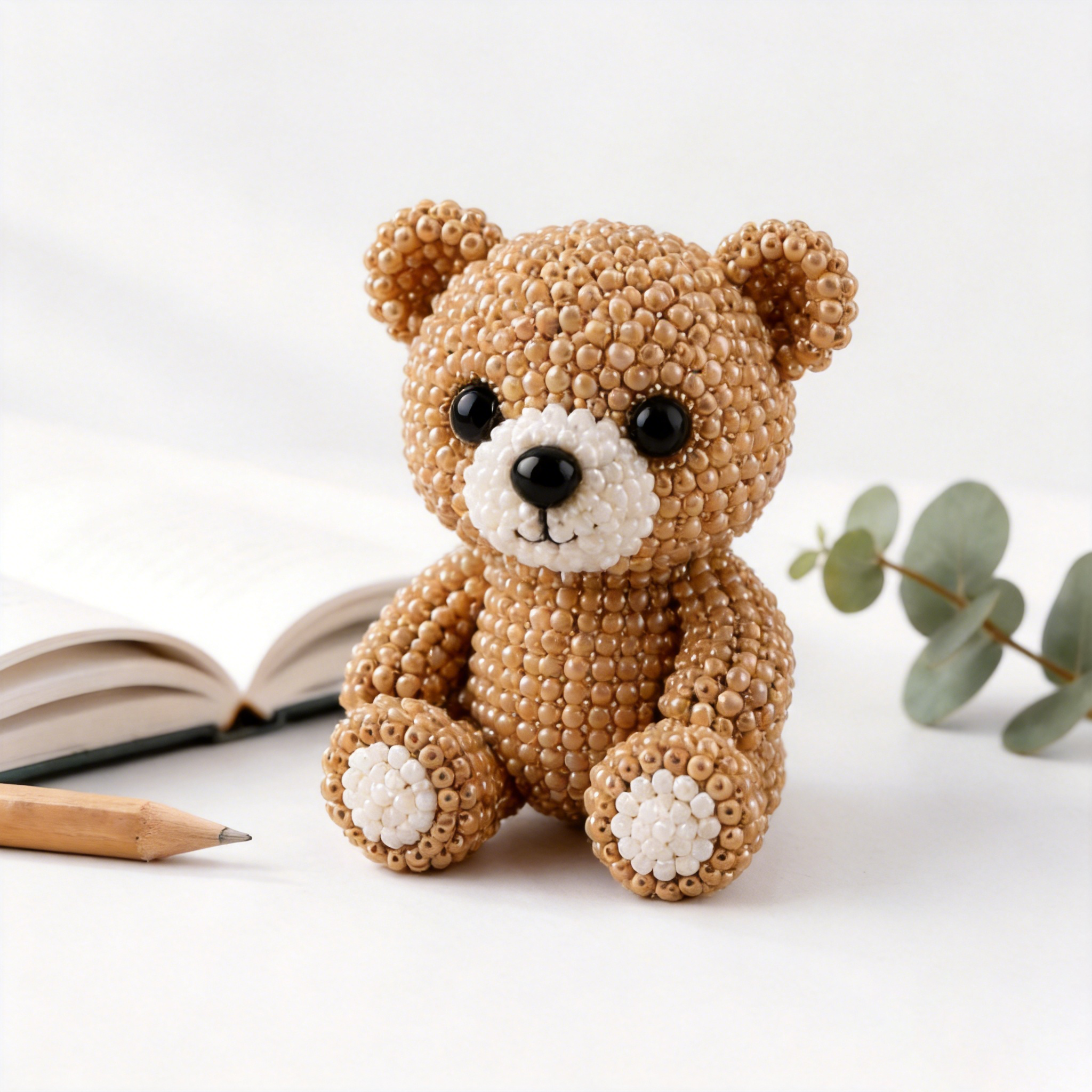 3D Beaded Animal Figurine DIY Kit Handmade Forest & Sea Creature Craft Set for Home Decor Beaded Animal Collectible DIY Bead Animal Kit