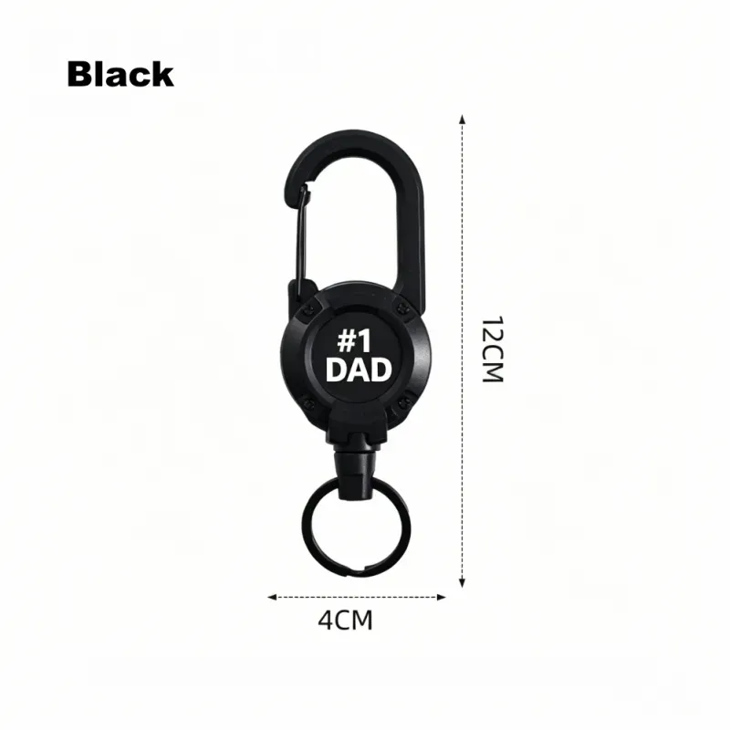 Multifunctional Retractable Carabiner Keychain – Strong Steel Wire Key Reel Clip for Outdoor, Camping, Hiking & Everyday Carry-Pawsmeowz