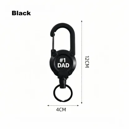 Multifunctional Retractable Carabiner Keychain – Strong Steel Wire Key Reel Clip for Outdoor, Camping, Hiking & Everyday Carry-Pawsmeowz