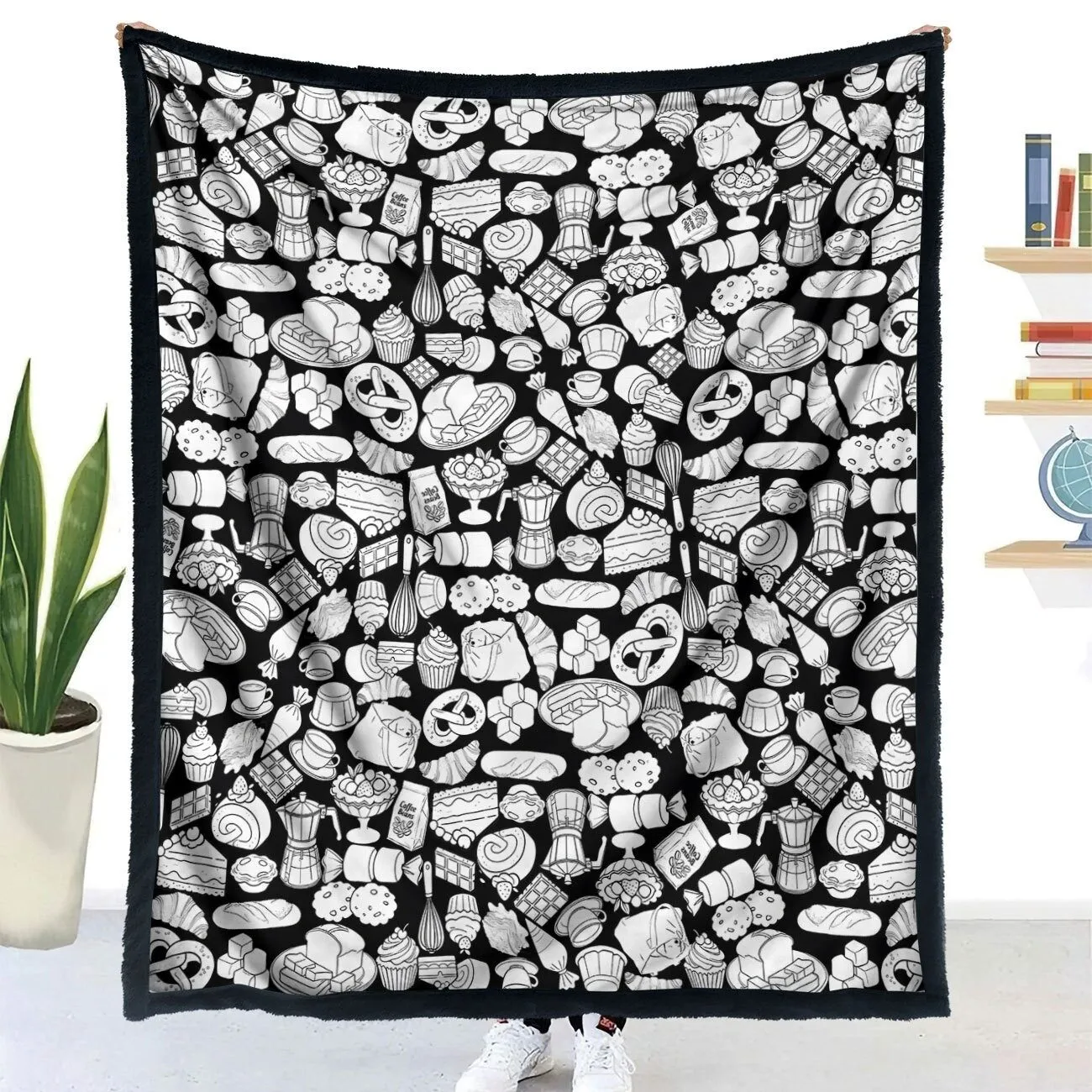 Coloring Blanket with Washable Markers DIY Coloring Blanket Washable Coloring Throw, Family Activity Gift, Stress Relief Craft for Adults and Kids