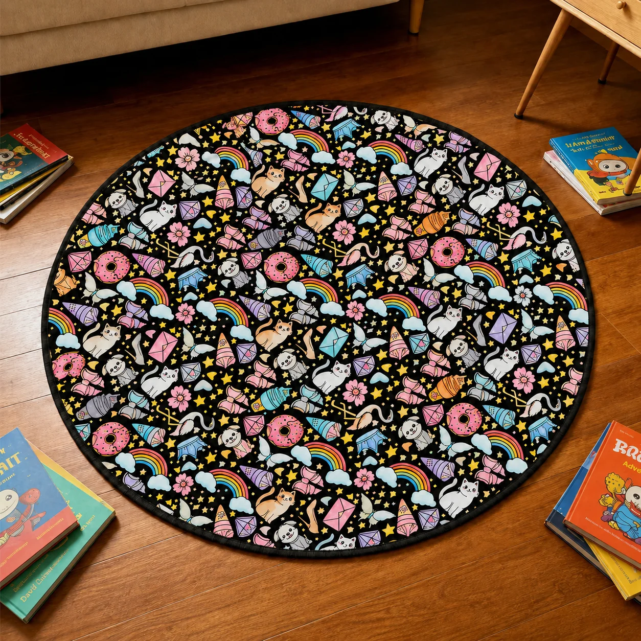 Personalized DIY Round Doormat – Create Your Own Washable Doodle Floor Mat