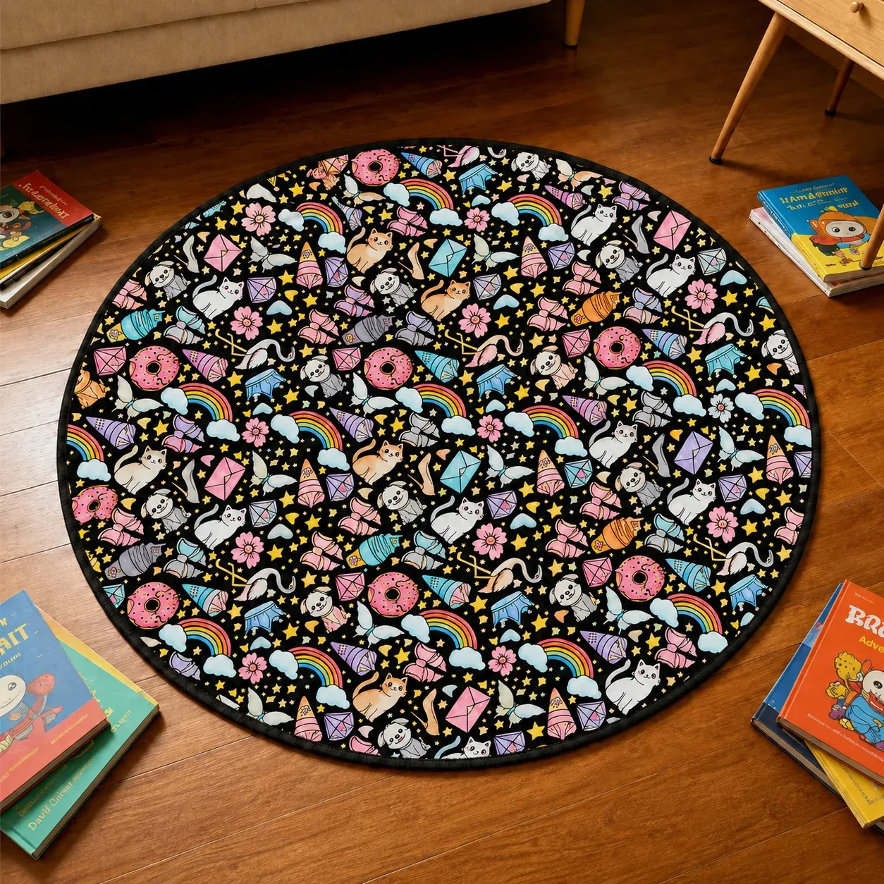 Personalized DIY Round Doormat – Create Your Own Washable Doodle Floor Mat