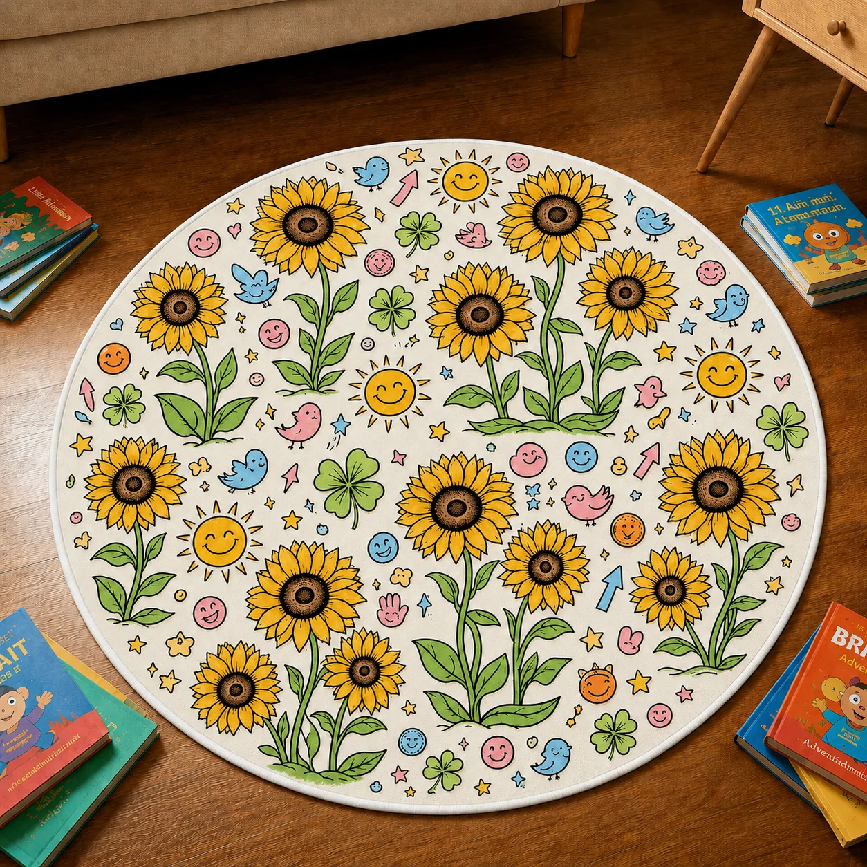 Personalized DIY Round Doormat – Create Your Own Washable Doodle Floor Mat