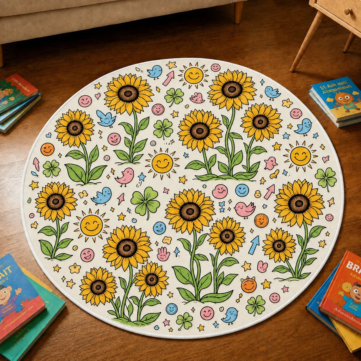 Personalized DIY Round Doormat – Create Your Own Washable Doodle Floor Mat