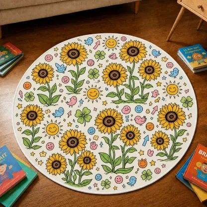Personalized DIY Round Doormat – Create Your Own Washable Doodle Floor Mat