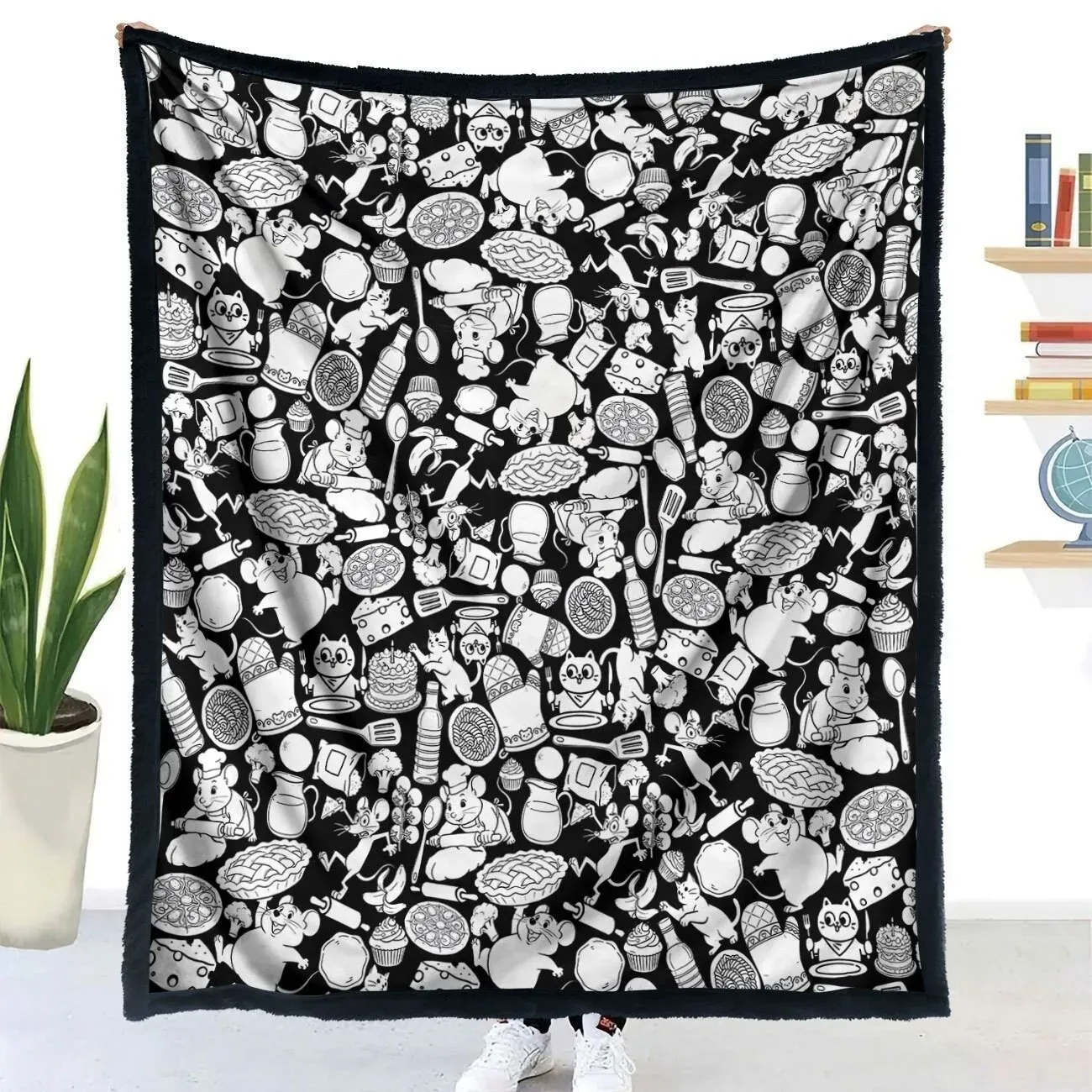 Coloring Blanket with Washable Markers DIY Coloring Blanket Washable Coloring Throw, Family Activity Gift, Stress Relief Craft for Adults and Kids