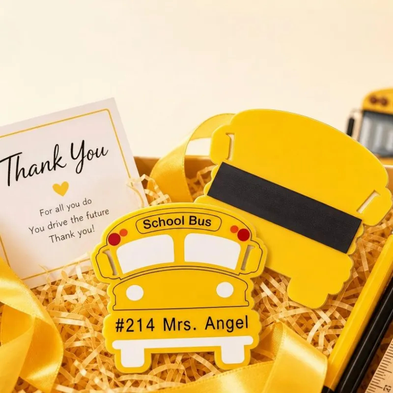 Personalized School Bus Driver Magnet – Custom School Bus Appreciation Gift with Name