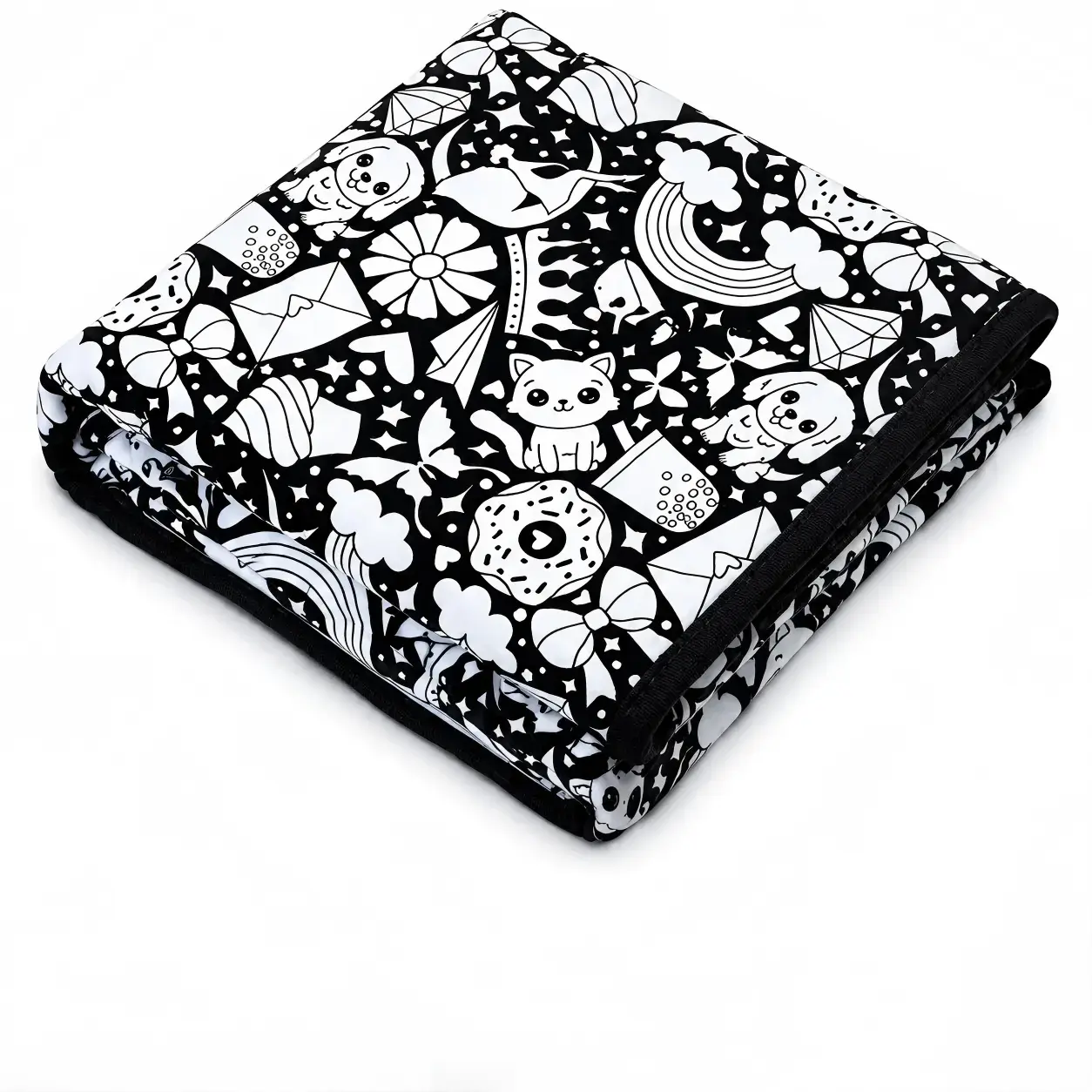 Coloring Blanket with Washable Markers DIY Coloring Blanket Washable Coloring Throw, Family Activity Gift, Stress Relief Craft for Adults and Kids