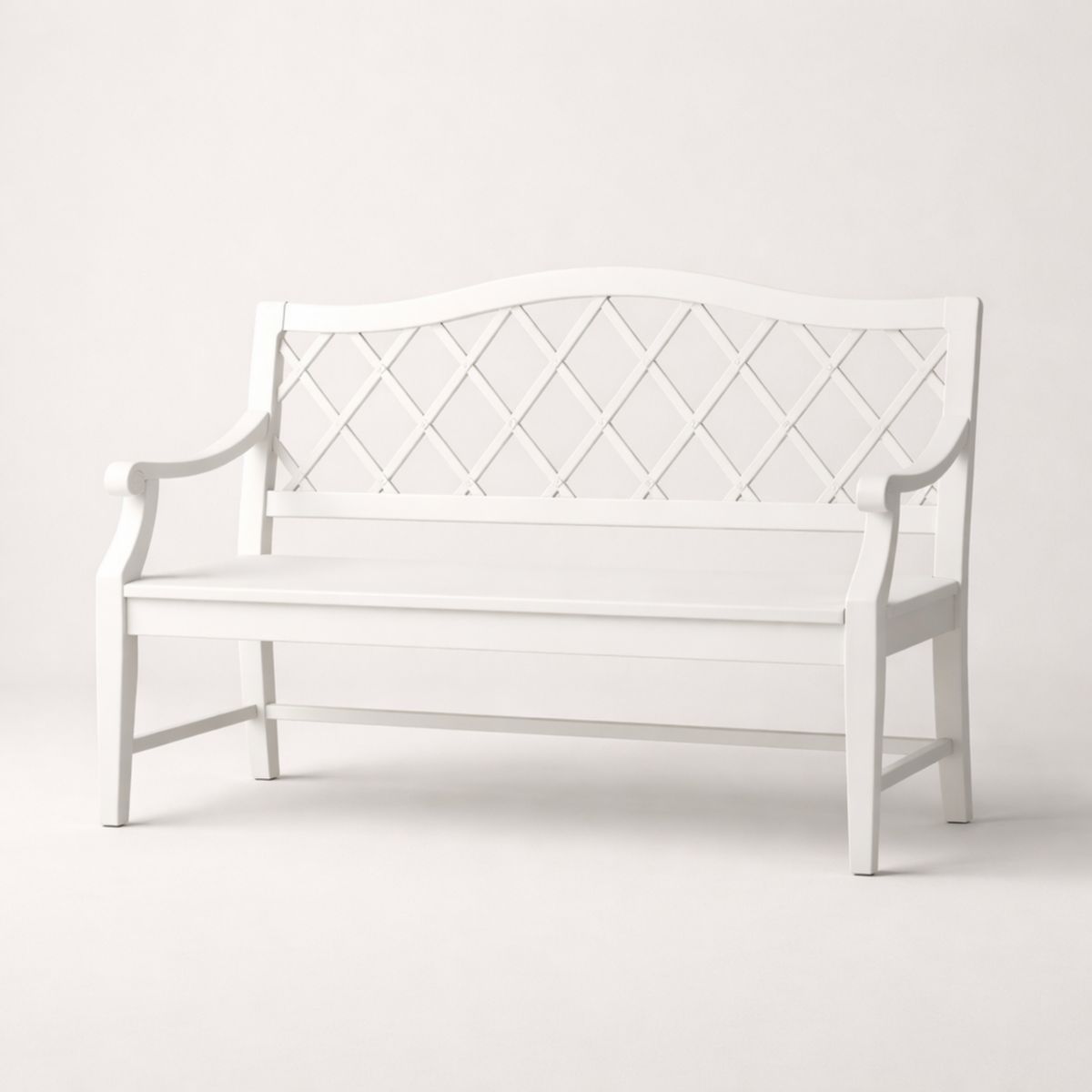 Gartenbank Holz Weiß 120 cm