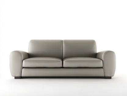 Canapé 2 places en cuir lisse 185x92x80 cm - gris - design contemporain pour le salon-Zitivaroom