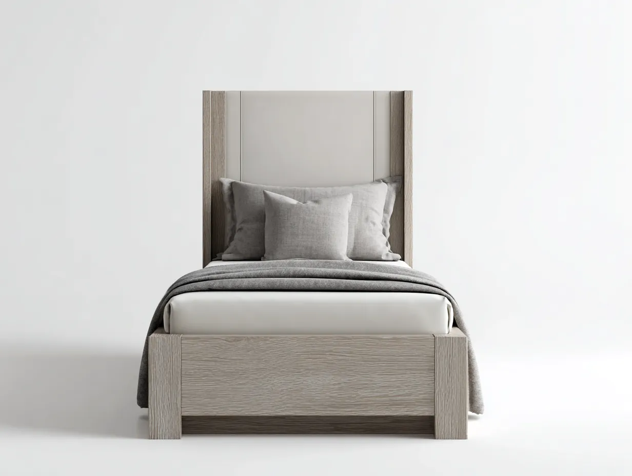 Lit simple tapissé tissu 200x90x95 cm - gris clair - design moderne pour chambre-Zitivaroom