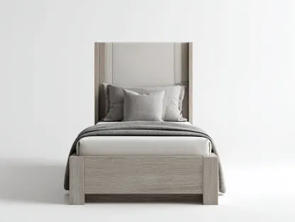 Lit simple tapissé tissu 200x90x95 cm - gris clair - design moderne pour chambre-Zitivaroom