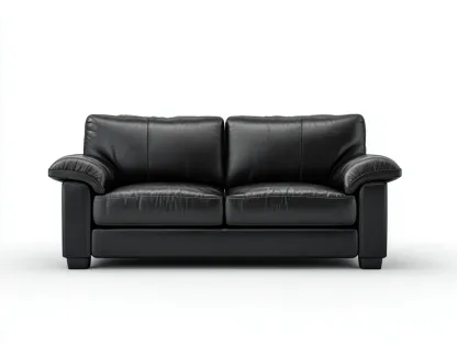 Canapé 2 places en cuir lisse 180x95x78 cm - beige - design moderne pour le salon-Zitivaroom