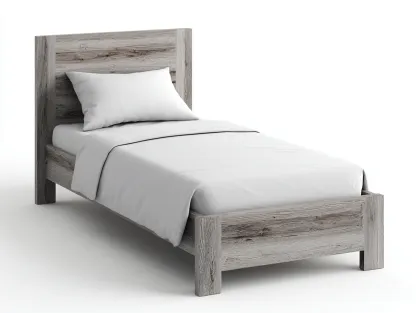 Lit simple structure bois 200x90x105 cm - beige - design moderne pour chambre-Zitivaroom