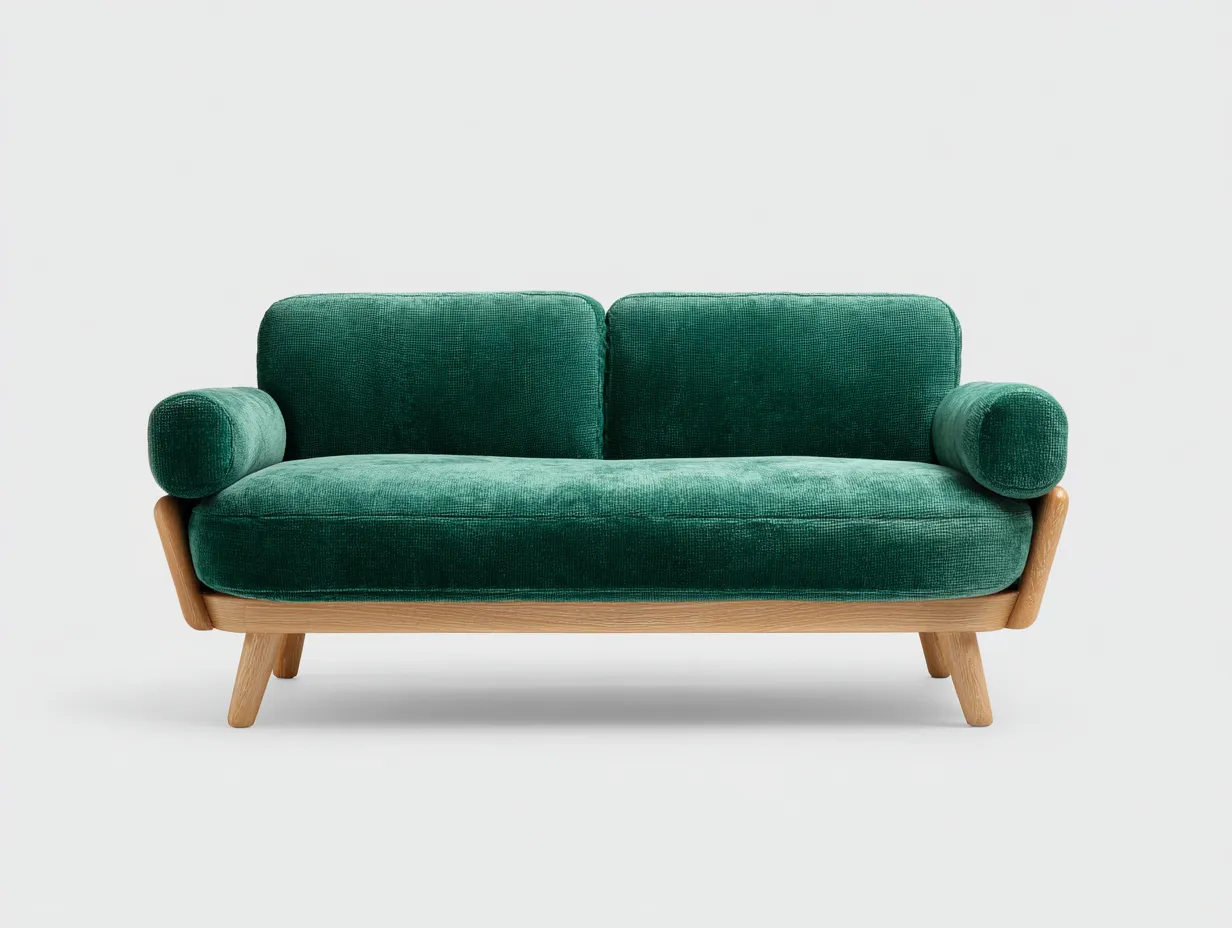 Canapé 2 places en tissu 175x90x80 cm - vert - design scandinave pour le salon-Zitivaroom