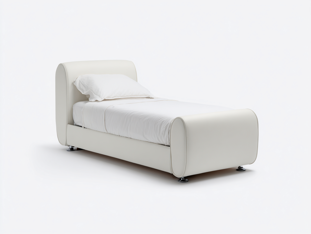 Lit simple structure bois 200x90x95 cm - gris chêne clair - design moderne pour chambre-Zitivaroom