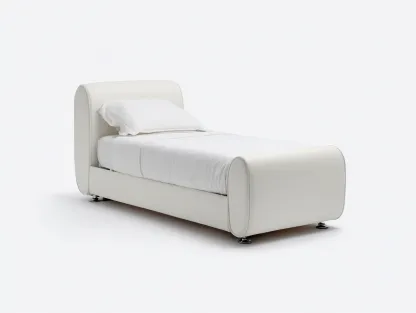 Lit simple structure bois 200x90x95 cm - gris chêne clair - design moderne pour chambre-Zitivaroom