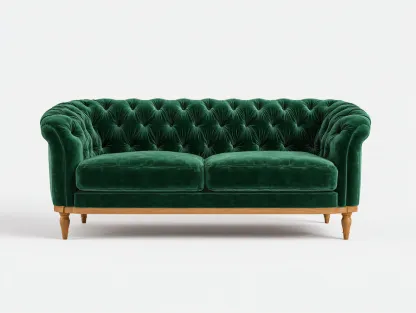 Canapé 2 places en tissu rembourré 170x90x78 cm - vert canard - design scandinave pour le salon-Zitivaroom