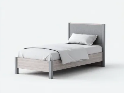 Lit simple structure bois 200x90x100 cm - gris chêne clair - design moderne pour chambre-Zitivaroom
