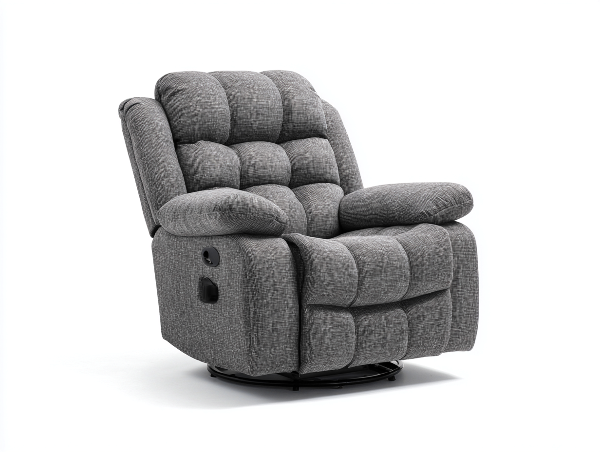 Fauteuil relax en cuir rembourré 96x94x103 cm - beige - fonction relaxation avec repose-pieds pour le salon-Zitivaroom