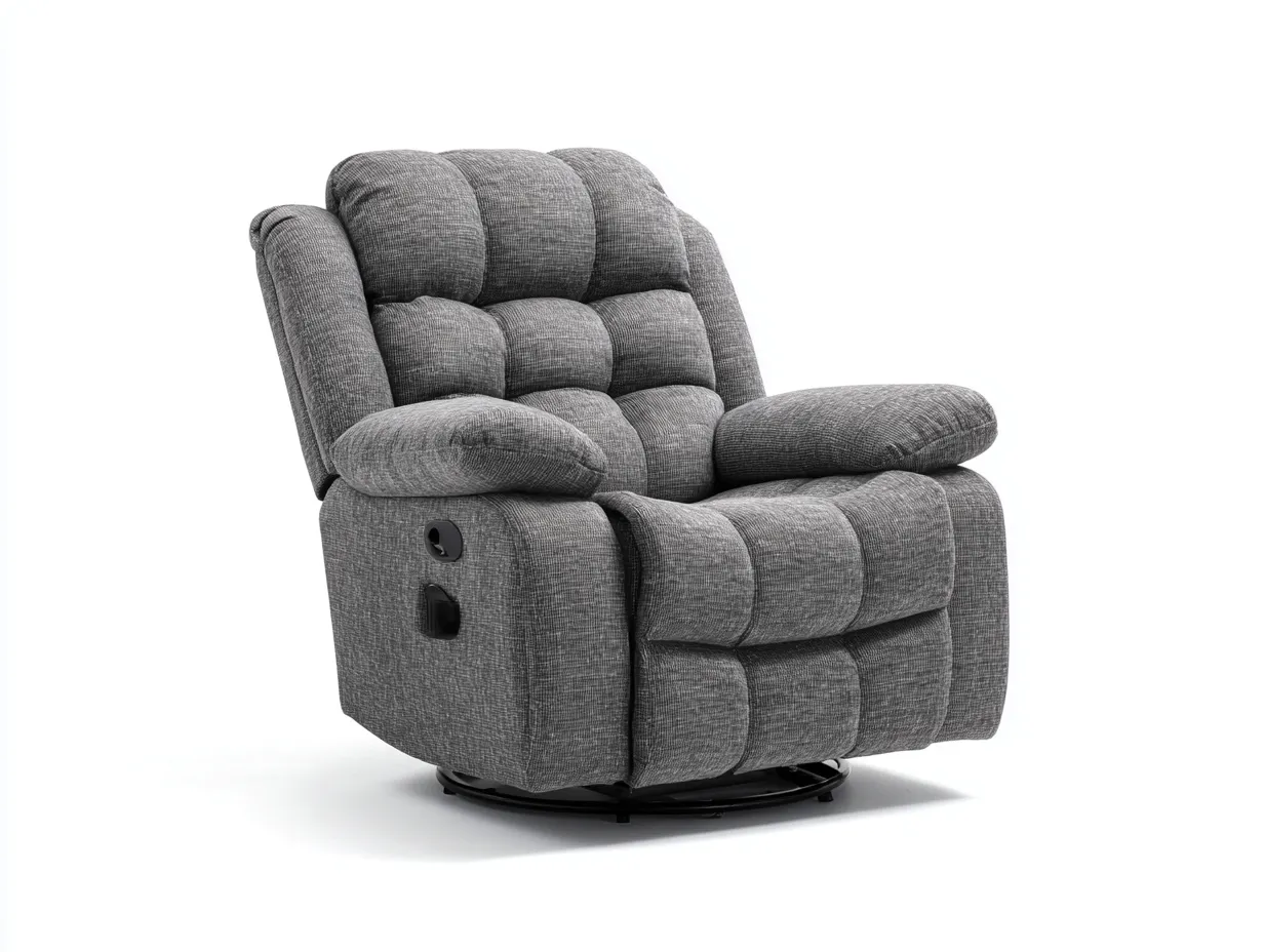 Fauteuil relax en cuir rembourré 96x94x103 cm - beige - fonction relaxation avec repose-pieds pour le salon-Zitivaroom