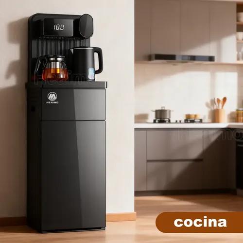 Heaimo H38b Dispensador De Agua Con Cubo Inferior Oculto, Fría Y Caliente Y Diseño Con Dos Teteras