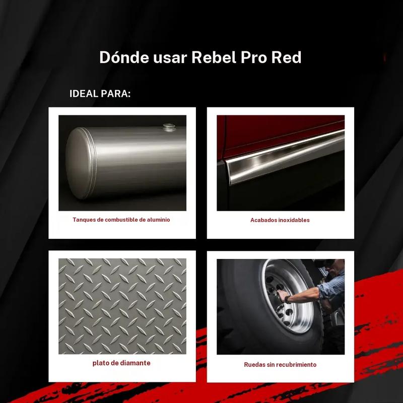 Renegade Products Pro Red pulido metálico de corte pesado 24 oz – Pulido de alta resistencia para aluminio y acero inoxidable, para oxidación y restauración