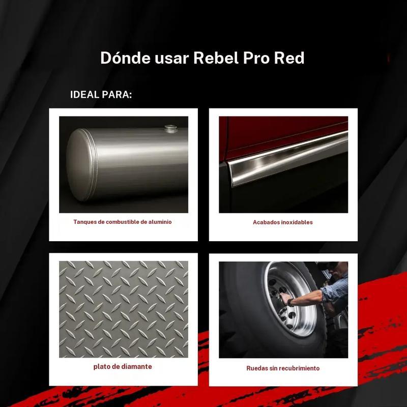 Renegade Products Pro Red pulido metálico de corte pesado 24 oz – Pulido de alta resistencia para aluminio y acero inoxidable, para oxidación y restauración