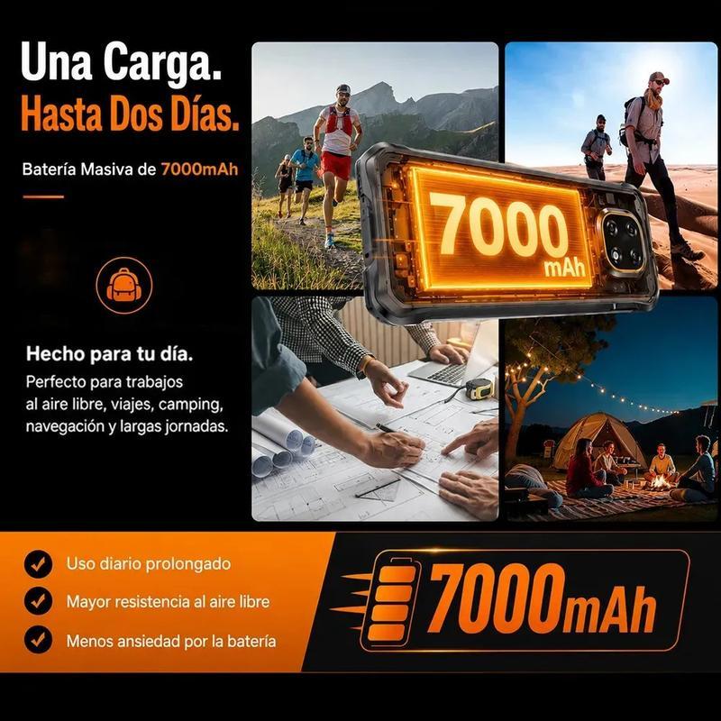 Celular Cubot Kingkong ES5 Robusto Dual Sim 128 Gb Amarillo 6 Gb Ram (ampliable Hasta 12 Gb) 7000mah Android 16  A