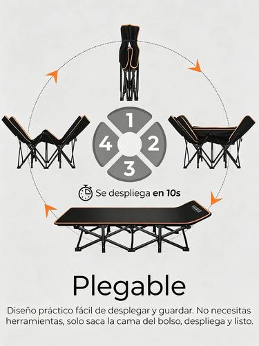 Catre Plegable Para Acampar Con Colchoneta Camastro Portátil