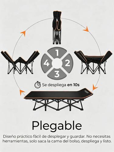 Catre Plegable Para Acampar Con Colchoneta Camastro Portátil