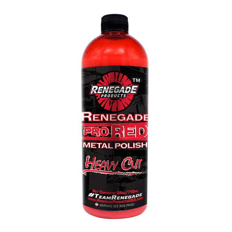 Renegade Products Pro Red pulido metálico de corte pesado 24 oz – Pulido de alta resistencia para aluminio y acero inoxidable, para oxidación y restauración
