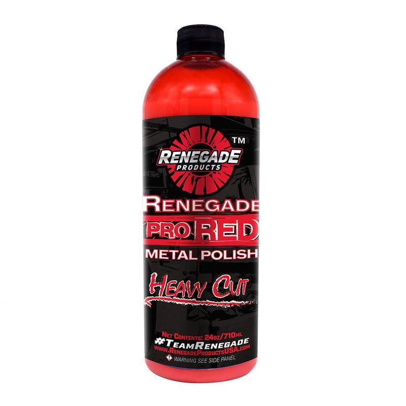 Renegade Products Pro Red pulido metálico de corte pesado 24 oz – Pulido de alta resistencia para aluminio y acero inoxidable, para oxidación y restauración