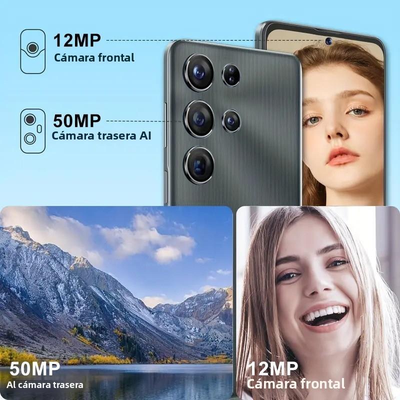 5G Teléfono Inteligente Doble SIM Sistema Android 12GB+512GB Almacenamiento Batería Rápida Almacenamiento Ampliable SIM1+SIM2 | 90Hz + Batería 6800mAh + Cámara 50MP tech | Regalos del Mundial