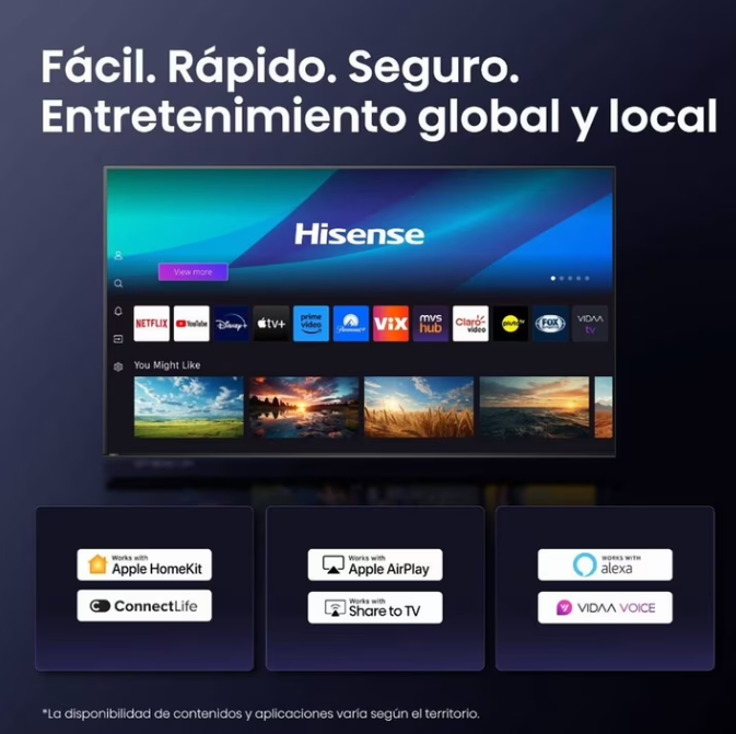 TV Hisense 65 pulgadas 65QD65QV QLED VIDAA