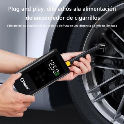 Arrancador de batería Soulor 6 en 1 1000 A con bomba de aire de 150 PSI inflador y desinflador digital de neumáticos cargador portátil para coche con puerto USB y luz LED para vehículos gasolina/diesel