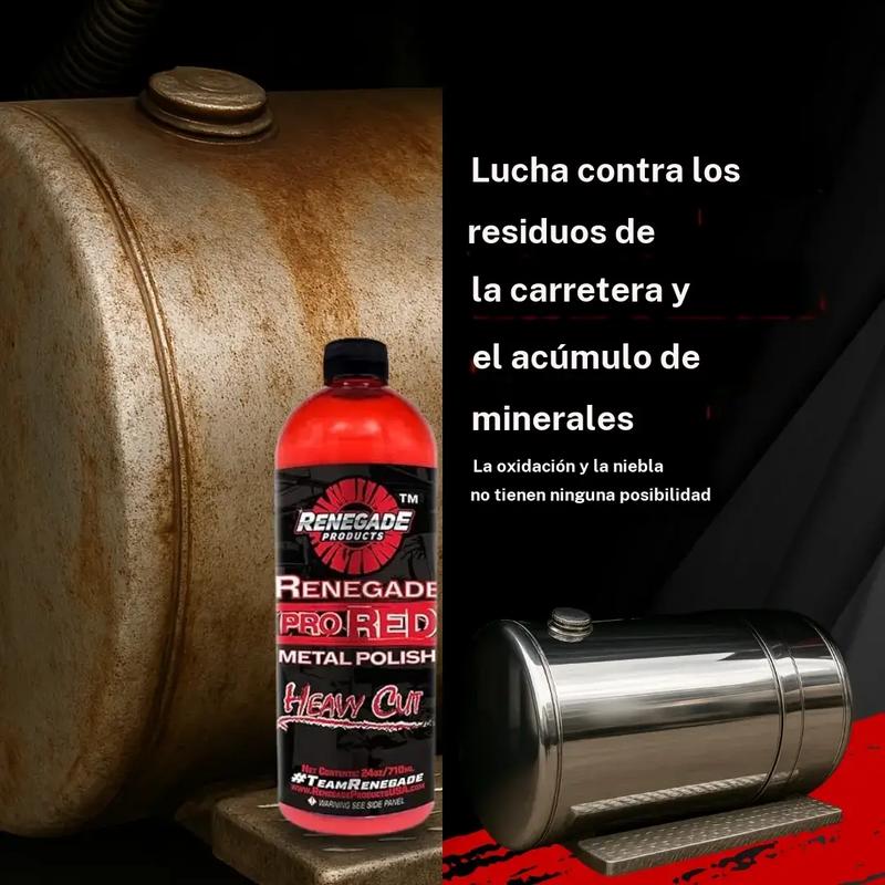 Renegade Products Pro Red pulido metálico de corte pesado 24 oz – Pulido de alta resistencia para aluminio y acero inoxidable, para oxidación y restauración