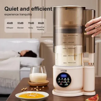 Máquina para hacer leche de frutos secos, 10 en 1, automática, para preparar leche de soja, almendras, avena, coco, etc., multifunción, temporizador de 12 horas, limpieza automática, temperatura ambiente, conservación del calor, ebullición, temperatura am