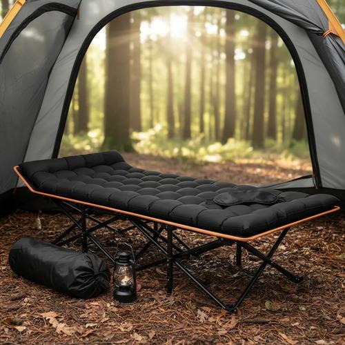Catre Plegable Para Acampar Con Colchoneta Camastro Portátil