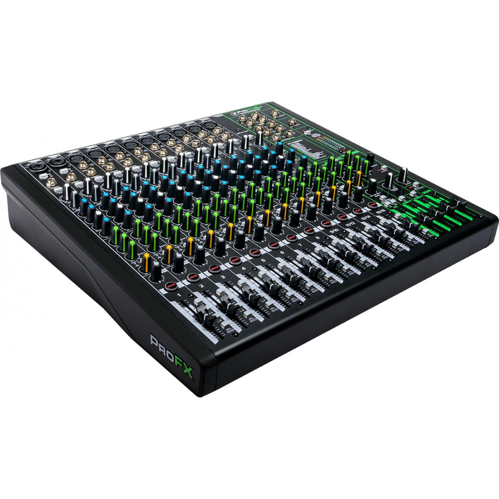 Mezcladora Mackie Profesional 16 Canales C/Efectos Y Usb, Profx16v3