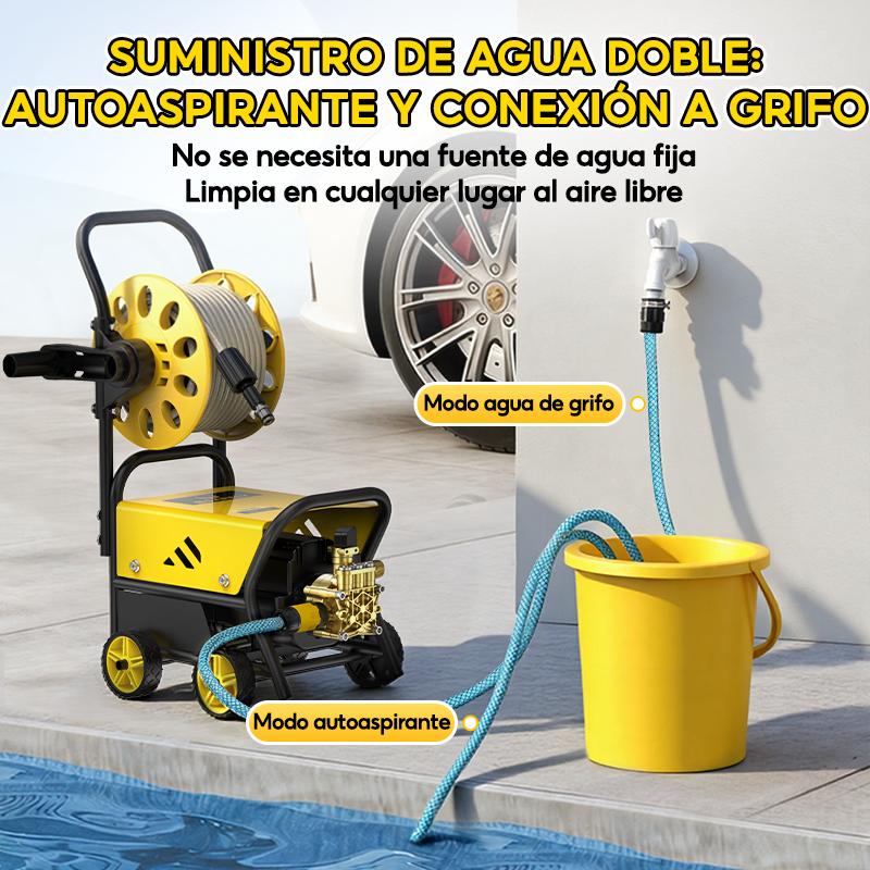 SOARFLY 4200W Hidrolavadora Electrica Portátil profesional de alta presión, 5000PSI, 60 Hz, es un equipo portátil de alto rendimiento para lavar vehículos, adecuado para uso industrial, comercial y doméstico.