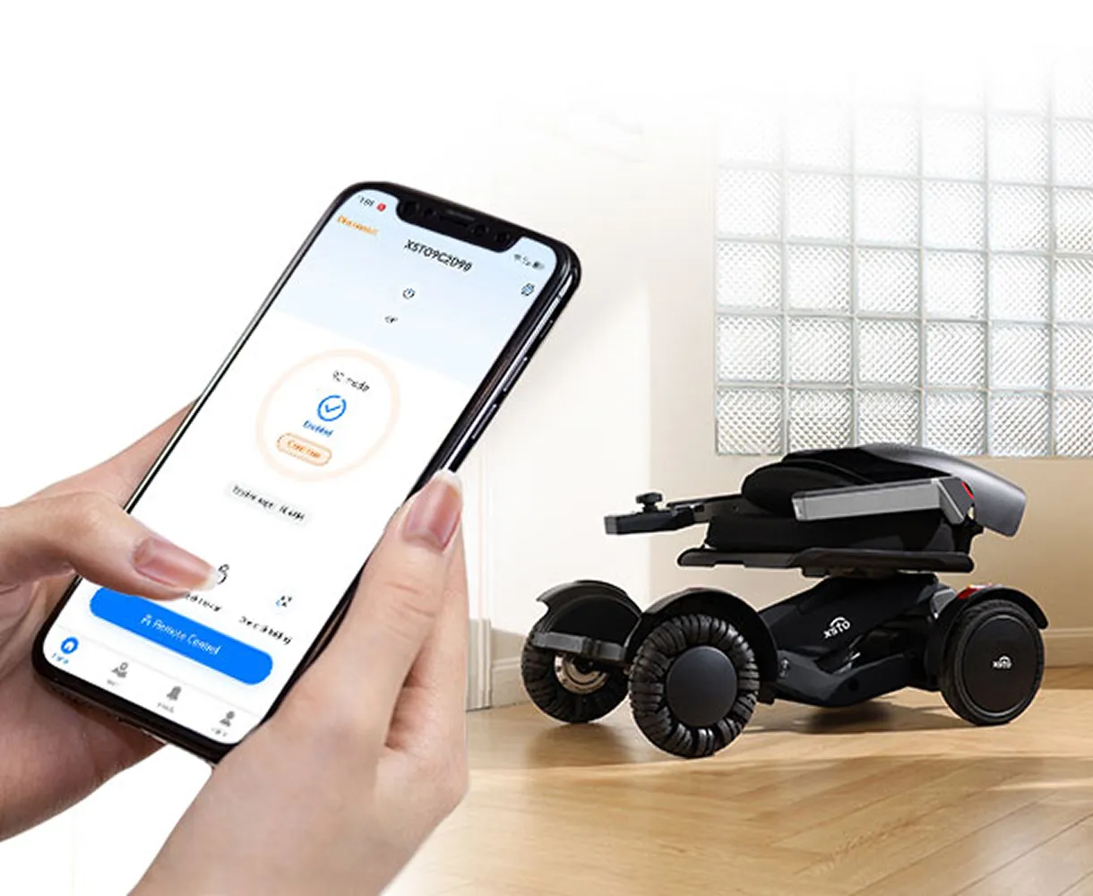 Scooter Eléctrico de Acero con Elevación Automática Personalizable para Personas con Discapacidad, con Batería Integrada, Modelo XSTO-M4, Certificado RoHS