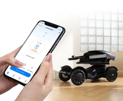 Scooter Eléctrico de Acero con Elevación Automática Personalizable para Personas con Discapacidad, con Batería Integrada, Modelo XSTO-M4, Certificado RoHS
