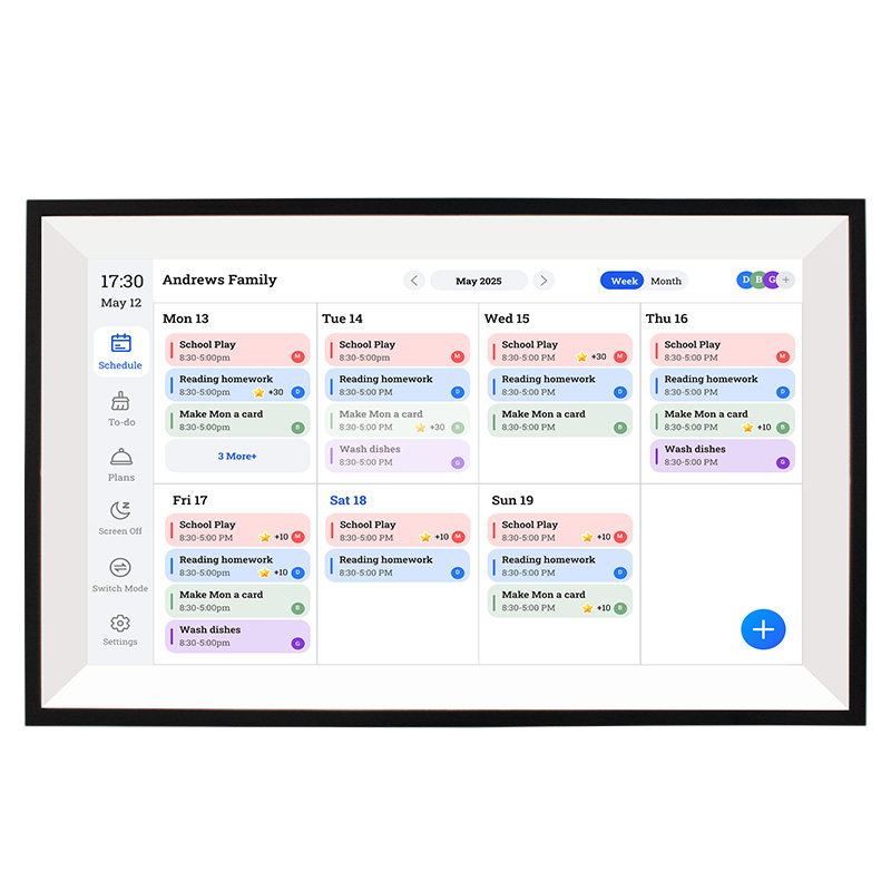 Fotocube Smart Digital Calendar (Photo Frame + Family Scheduler + Art Gallery)