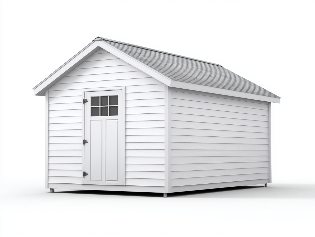 Gartenhäuser Kunststoff 250x200x215 cm Weiß - Modernes Design - Einzeltür mit Fenster - Geeignet für Garten-Casagoden