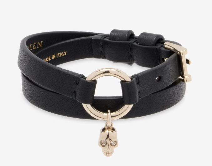 PAWZENM Double-Layer Skull Ring Bracelet