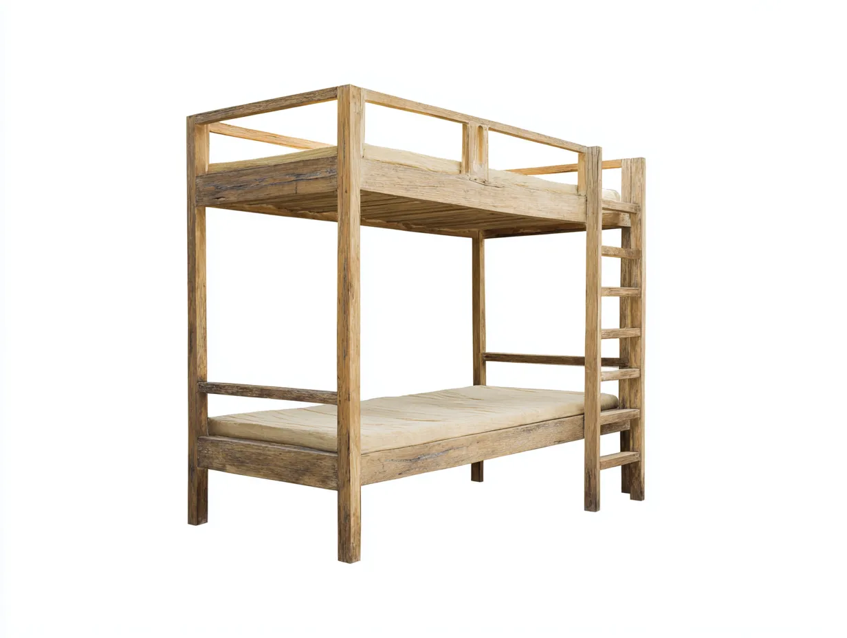 letti a castello-legno massello-200x95x175 cm-legno naturale-stile rustico-Ramozahome